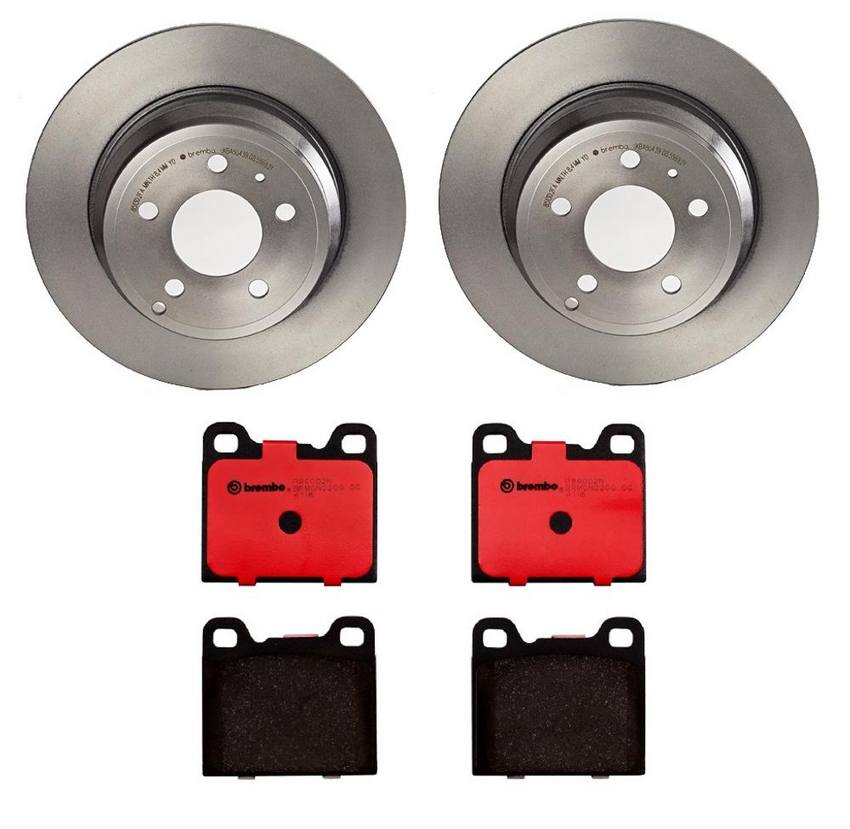 Volvo Brembo Brakes Kit - Pads and Rotors Rear (295mm) (Ceramic) 271758 - Brembo 1541365KIT